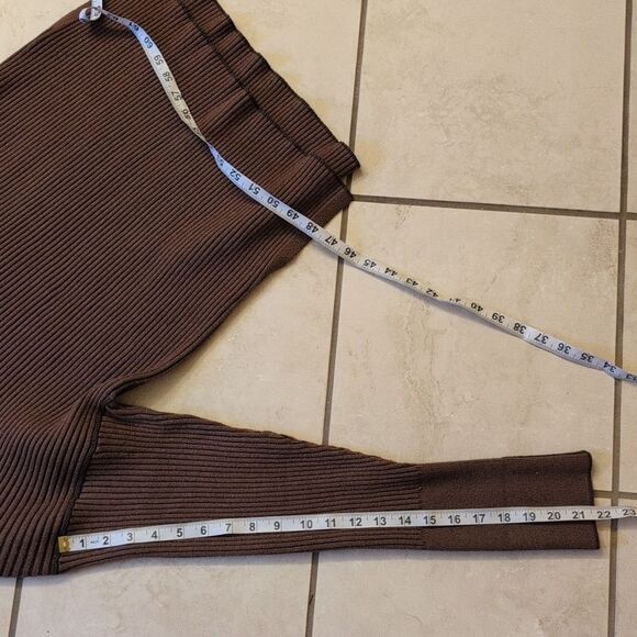 Varley Emile Rib Knit Pullover Top Rawhine Brown Stretchy Soft Material Size S - Picture 8 of 10